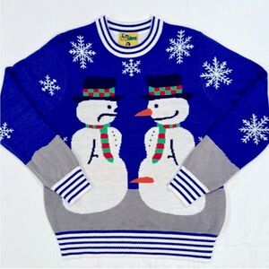 Tipsy Elves Snowman Nose Thief Sweater Mens XL Ugly Christmas Naughty Winter